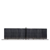 TMG Industrial 25-ft Driveway Privacy Sliding Wrought Iron Gate, Fully Welded Structure & Panels, In-Ground Rail Track, TMG-MGS25
