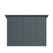 TMG Industrial 4’ x 8’ Bicycle Metal Pent Shed, 29 Gauge Corrugated Metal, 70” Upper edge, TMG-MS0408