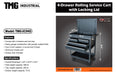 4-Drawer Rolling Service Cart with Locking Lid