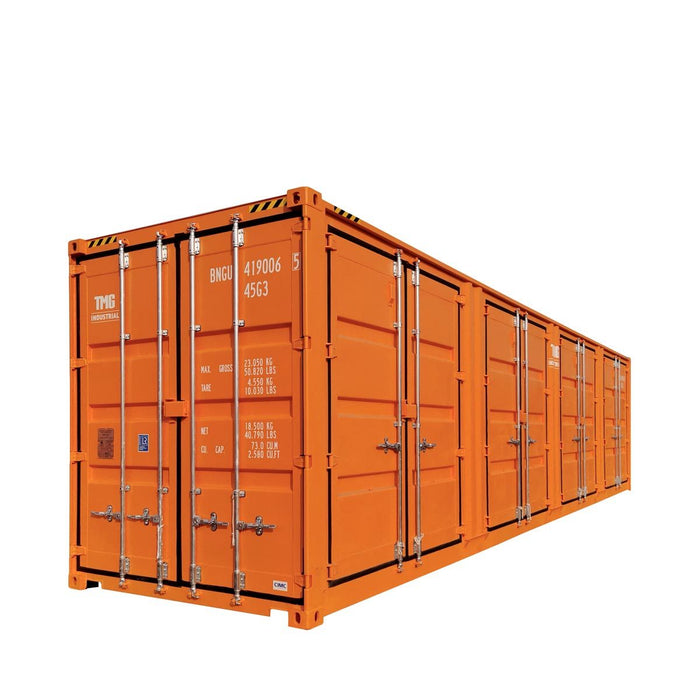 TMG-SC40S 40' High Cube One-Way Shipping Container with full side-open doors