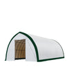 TMG-ST4061E 40' x 60' Peak Ceiling Storage Shelter, Single Truss, 11oz PE Cover, 13' W x 16' H Wide Open Door on Two End Walls