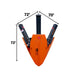 TMG Industrial 36” Skid Steer Hydraulic Tree Spade, 4” Diameter Cut Capacity, 22” Blade Opening, Hardox® 400 Blades, TMG-STS35