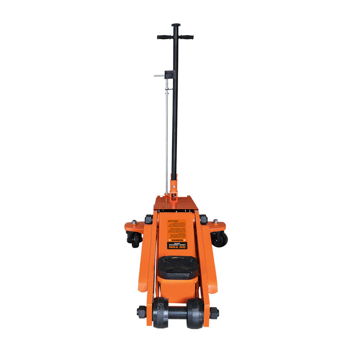 TMG Industrial 20 Ton Long Reach Chassis Service Jack, Twin Pistons, 9” Ground Clearance, 360° Pivot, TMG-AJL20