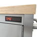 TMG Industrial 72” Stainless Steel Rolling Workbench, Rubberwood Tabletop, Lockable Drawers and Cabinet, Locking Wheels, TMG-WB7210S
