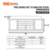 TMG Industrial Pro Series 85” Stainless Steel Workbench, 7 Lockable Drawers, 2 Storage Cabinets, Adjustable Shelving, All-in-One Welded Frame, TMG-WB85S