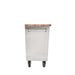 TMG Industrial 96” Stainless Steel Rolling Workbench, Rubberwood Tabletop, 24 Lockable Drawers, Locking Wheels, TMG-WB9624S