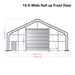 TMG Industrial Pro Series 40' x 60' Dual Truss Storage Shelter with Heavy Duty 21 oz PVC Cover & Drive Through Doors, TMG-DT4063-PRO(Previously TMG-DT4060-PRO)