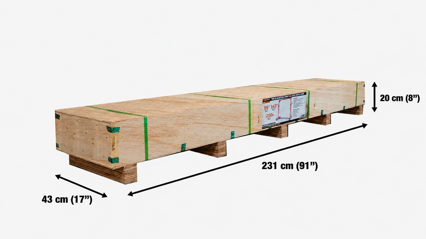 500 kg Steel Gantry Crane with Adjustable Height, Auto-Lock & Swivel Caster Wheels TMG-AGC06-shipping-info-image